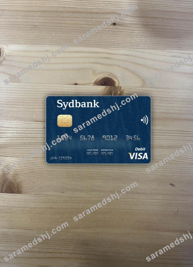 Denmark Sydbank visa debit card photolook front